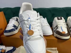 Adidasi Louis Vuitton piele naturala 100% Premium Full Box colectie noua — miniatura 3