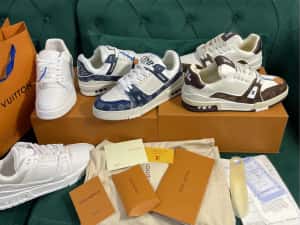 Adidasi Louis Vuitton piele naturala 100% Premium Full Box colectie noua — miniatura 7