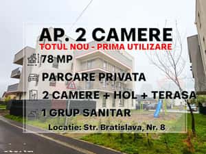 Ocazie: Ap. NOU | 78 mp | balcon | Prima Utilizare | Parcare | Video — miniatura 1