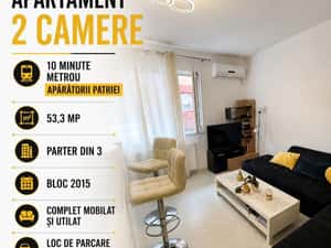 Aparatorii Patriei Apartament 2 camere mobilat si utilat + Parcare — miniatura 3