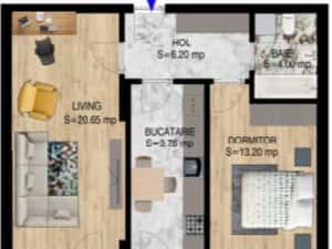 AP. 2CAM. DECOMANDAT - BLOC P+4 / PALLADY.COMISION 0%! — miniatura 1