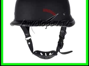 Casca moto Chopper Nazy WW2 Nazist German - Negru Mat - M, L, XL — miniatura 3