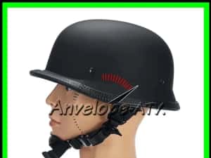 Casca moto Chopper Nazy WW2 Nazist German - Negru Mat - M, L, XL — miniatura 6