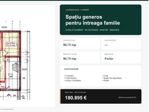 Apartament generos cu 4 camere si doua bai, 90,75 mp — miniatura 5