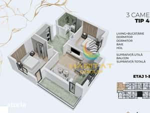 Apartament 3 Camere Metrou Berceni Bloc Nou — miniatura 4