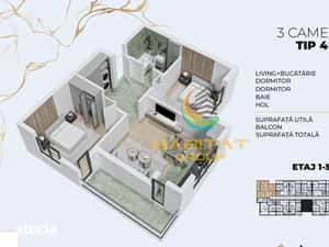 3 Camere Metrou Berceni Bloc Nou — miniatura 4