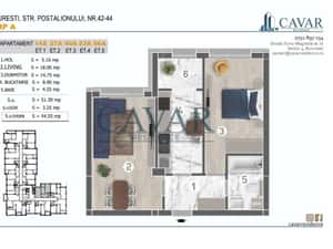 2 Camere 55 mp Proiect Cavar Residence Finalizat — miniatura 6