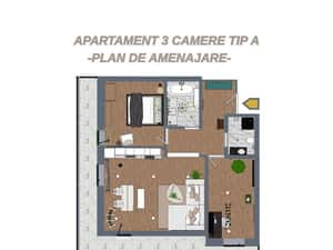 Apartament 3 camere direct de la dezvoltator-MAGIC DANUBE RESIDENCE- — miniatura 5