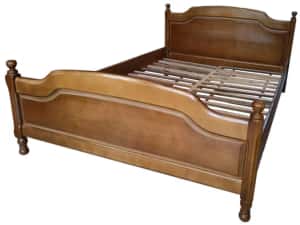 Pat Ileana din lemn masiv de fag, culoare stejar, 120x200 cm — miniatura 2