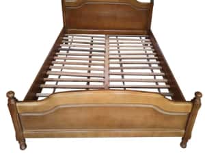 Pat Ileana din lemn masiv de fag, culoare stejar, 120x200 cm — miniatura 5