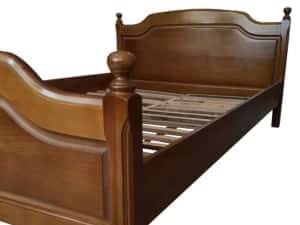 Pat Ileana din lemn masiv de fag, culoare stejar, 120x200 cm — miniatura 6