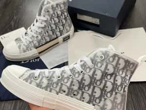 Adidasi DIOR Sneakers - Black/White Premium din Piele — miniatura 3
