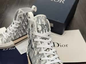 Adidasi DIOR Sneakers - Black/White Premium din Piele — miniatura 4