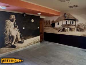 Pictura pe pereti restaurant bar club Design interior exterior Murala — miniatura 5