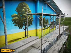 Pictura pe pereti restaurant bar club Design interior exterior Murala — miniatura 6