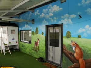 Pictura pe pereti restaurant bar club Design interior exterior Murala — miniatura 8