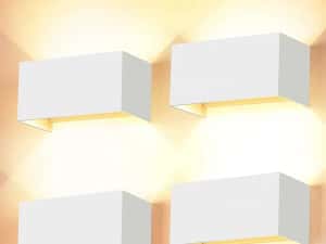 Pachet NOU de 4 aplice LED de perete  interior/exterior, 24 W fascicul luminos reglabil în sus și în jos, lămpi LED,  3000 K, IP65, Impermeabile — miniatura 1