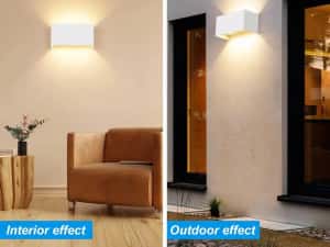 Pachet NOU de 4 aplice LED de perete  interior/exterior, 24 W fascicul luminos reglabil în sus și în jos, lămpi LED,  3000 K, IP65, Impermeabile — miniatura 3