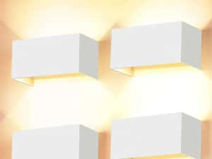 Pachet NOU de 4 aplice LED de perete  interior/exterior, 24 W fascicul luminos reglabil în sus și în jos, lămpi LED,  3000 K, IP65, Impermeabile — miniatura 9