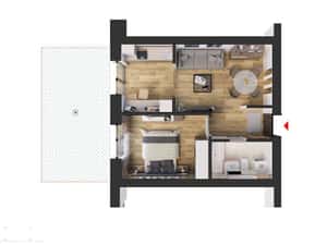 HILS Titanium faza 2 Studio dublu tip 2A cu grădină — miniatura 1