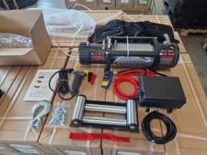 Troliu Auto 13.500 LBS 12V – Wireless, Cablu Oțel, Garanție — miniatura 4