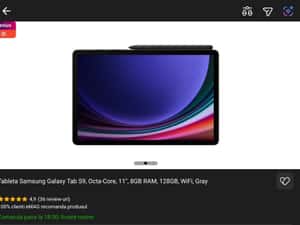 Samsung Tab S9 grey 8/128gb wifi+Husa cu tastatura,, Noua, Garanție — miniatura 9