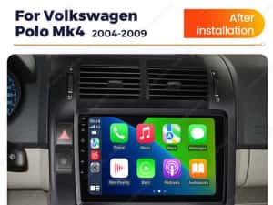 NAVIGATIE Android 14 VW POLO 2004 2011  Waze YouTube CarPlay + CAMERA — miniatura 3