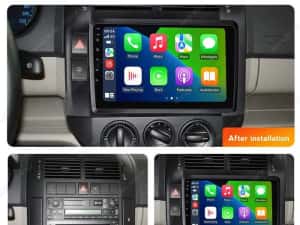 NAVIGATIE Android 14 VW POLO 2004 2011  Waze YouTube CarPlay + CAMERA — miniatura 4