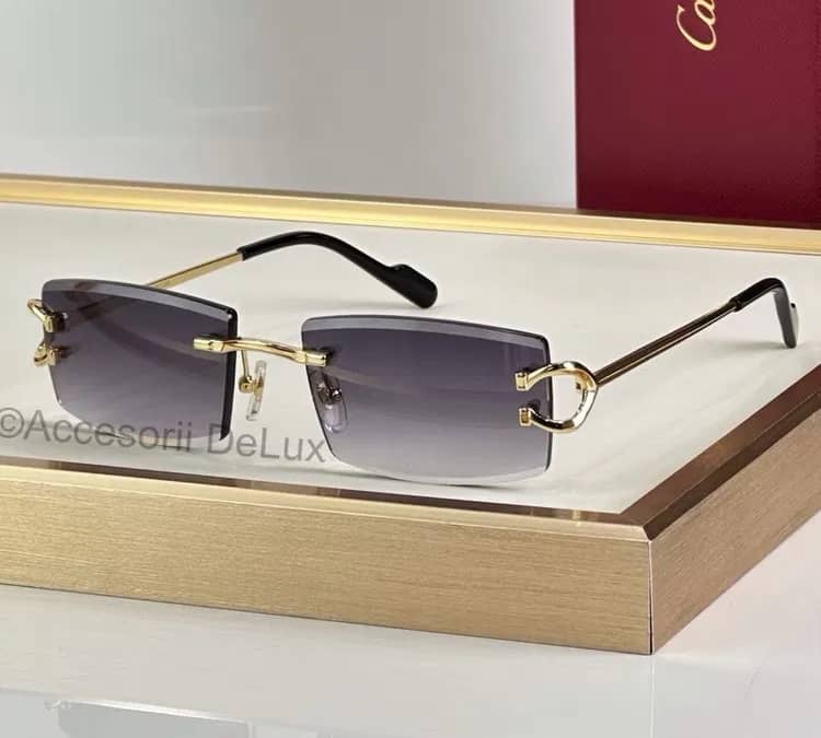 Ochelari de Soare Cartier CT0466S Polarised Noi Full Box [Verificare Colet] Gold — fotografie 1 din 10