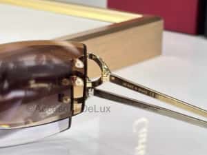 Ochelari de Soare Cartier CT0466S Polarised Noi Full Box [Verificare Colet] Gold — miniatura 5