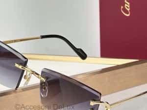 Ochelari de Soare Cartier CT0466S Polarised Noi Full Box [Verificare Colet] Gold — miniatura 10