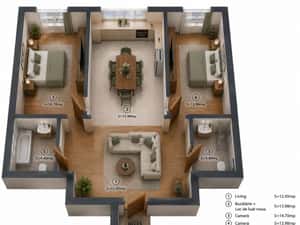 Apartamente 3 camere finisat ,central Charm Residence! — miniatura 3