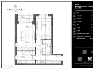 Apartament 2 camere Cosmopolit Zenit | Răcădău - Bloc B, etaj 5 — miniatura 4