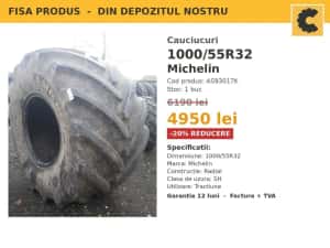 Cauciucuri 1000/55R32 Michelin Anvelope Combina SH REDUCERE TVA — miniatura 5