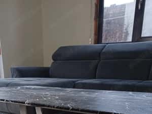 Masuta pentru canapea de marmura si inox