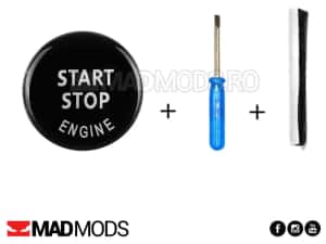 Buton pornire motor Start Stop Rosu Negru BMW E87 E90 E60 E84 E70 E71 — miniatura 8