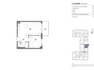 Apartament semifinisat 2 camere | Standarde nZEB |Ansamblu nou | Buna — miniatura 4