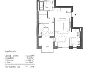 Apartament 2 camere Avalon Pipera I parcare I Mobilat & Utilat I COM0% — miniatura 4
