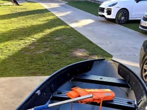 Barca Porta Bote 4.2 m, pliabila, motor Tohatsu 4 stroke 5cp — miniatura 1