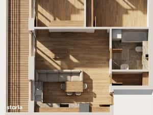 BLOC NOU! 1500E/MP TVA INCLUS! 3 camere 2 terase! — miniatura 5