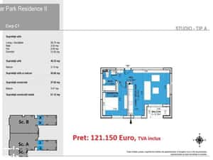 ROTAR RESIDENCE AP. 2 CAMERE TIP STUDIO — miniatura 3