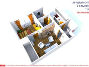 Apartament 2 camere Podu Ros , 56 metri, etaj 9 Cod:162628 — miniatura 6