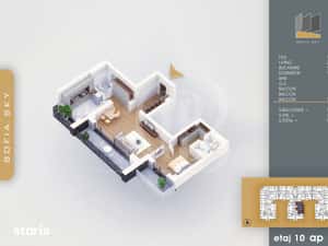 Apartament 2 camere cu 2 bai Bloc Finalizat Theodor Pallady — miniatura 5