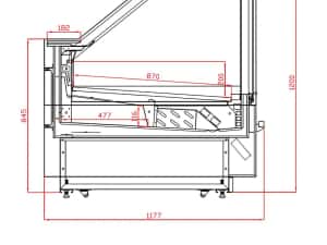 Vitrina Friogorifica Orizontala Modena Lite 382cm / FULL INOX/ NOU — miniatura 8