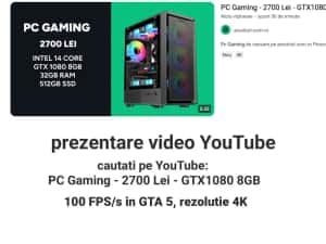 PC Gaming Intel i7, 32GB Ram, GTX1080 8GB, SSD 512GB (GTA5 100FPS 4K) — miniatura 7