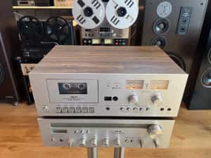 Receiver/Statie Akai AA-1020L si deck Akai CS-705D — miniatura 3