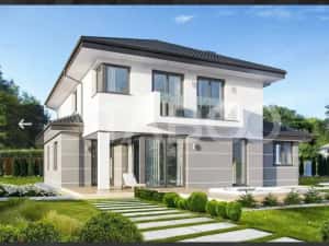 Casa individuala de vanzare cu teren, terasa, garaj si curte Selimbar — miniatura 4