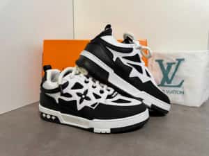 Adidasi Louis Vuitton Trainer Sneaker Black-White Produs Nou-Full Box — miniatura 5