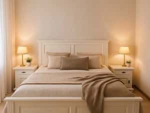 Pat matrimonial din lemn masiv Seby, alb, 160x200 cm — miniatura 8