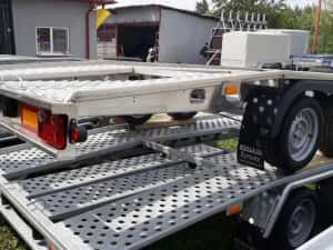 Platforma transport auto ALUMINIU, 1 axa sau doua, NOUA!!, OFERTA!!! — miniatura 5